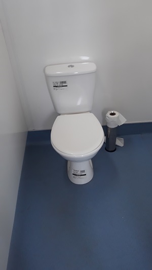 Toilet in the bottom building